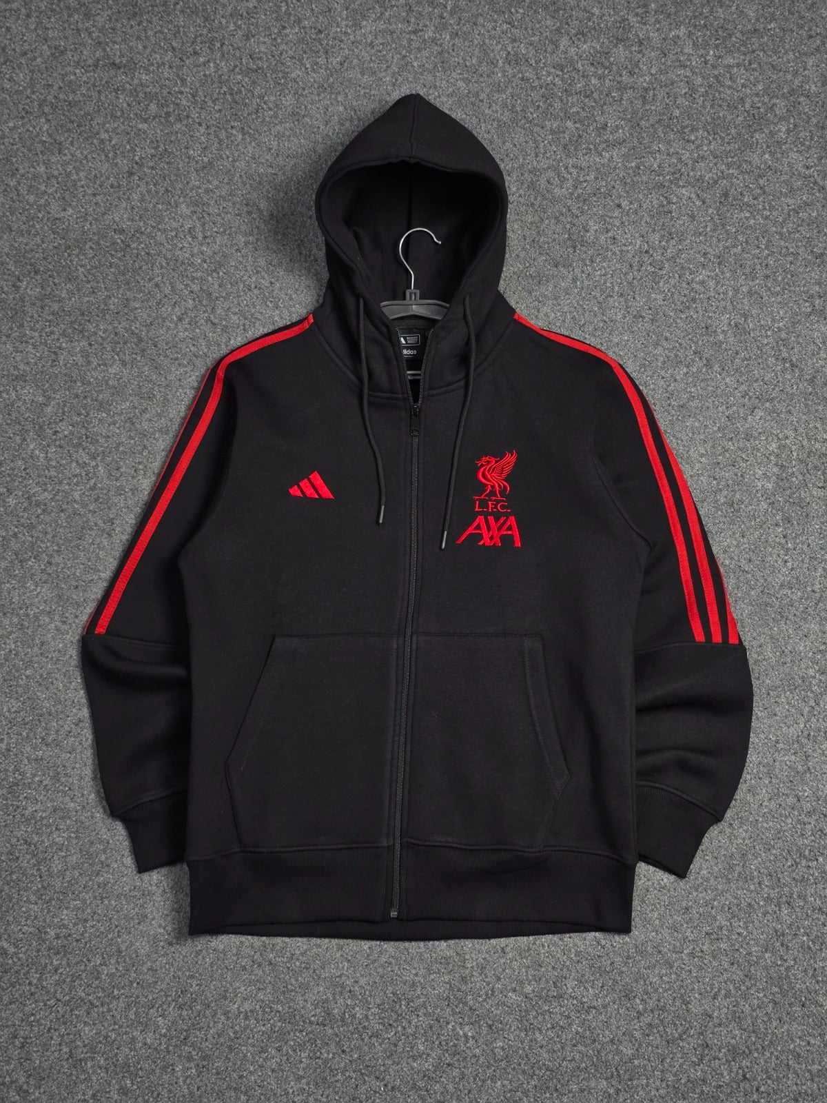 LIVERPOOL BLACK ZIPPER HOODIE