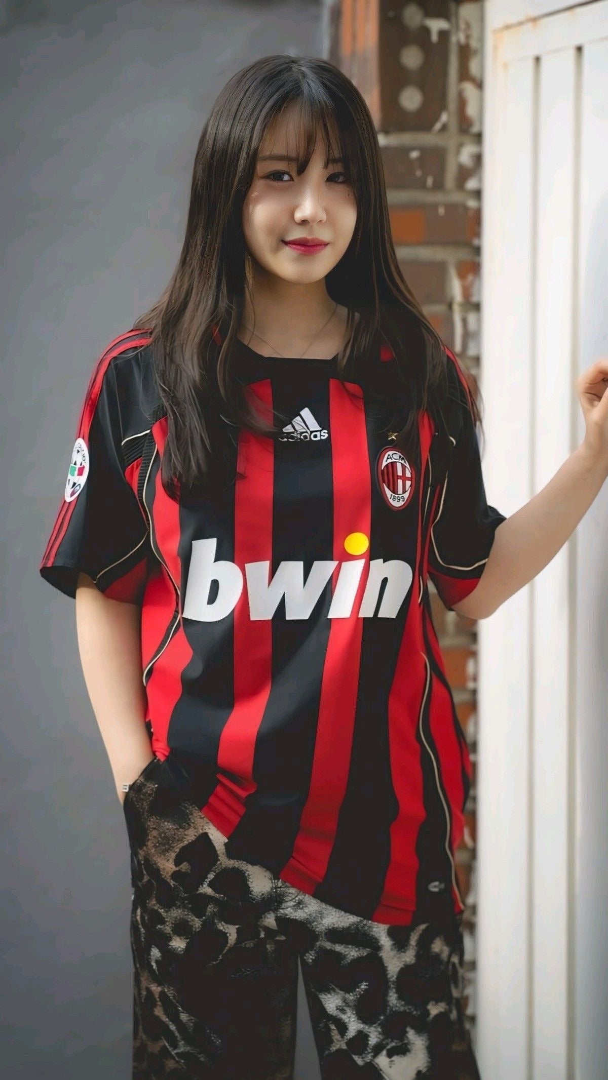 AC MILAN 2006-07 HOME (MALDINI) HALF SLEEVE