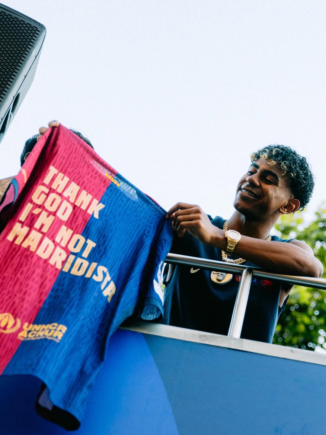'Thank God I Am Not Madridista' FCB JERSEY