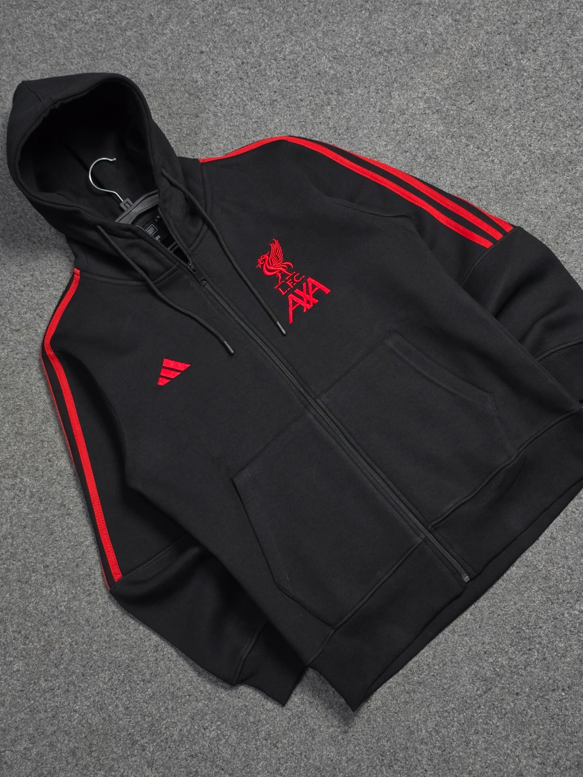 LIVERPOOL BLACK ZIPPER HOODIE